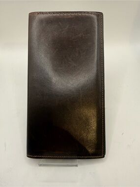 Hermès MC2 Long Wallet Brown Box Leather F Stamp - Vintage
